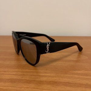 Saint Laurent Cat-eye Monogram Reflective Sunglasses